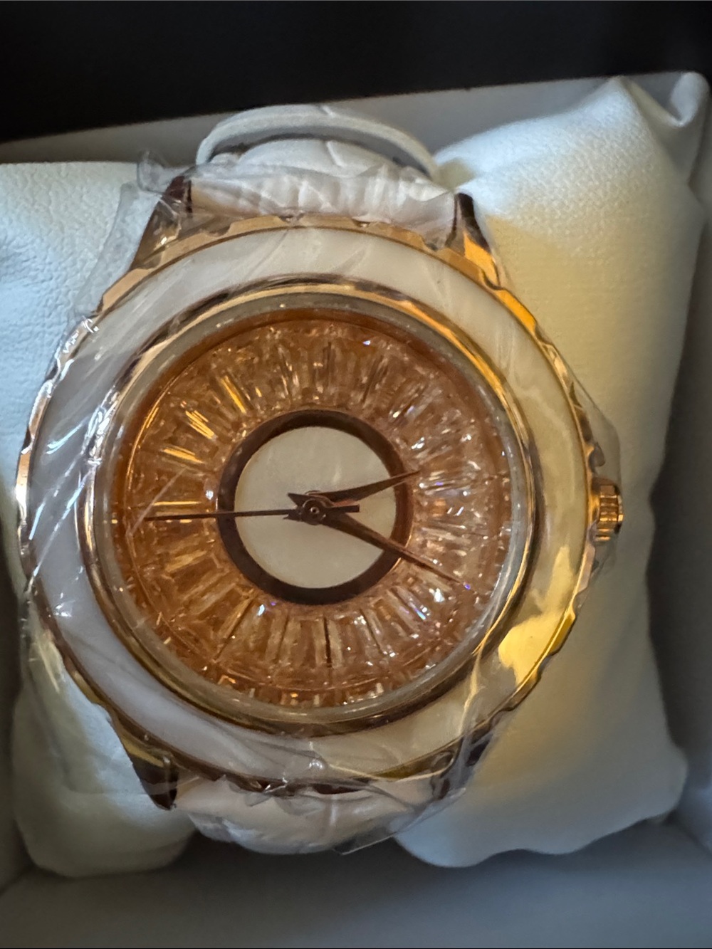 Invicta 70371 Celestial Women’s 37.3mm Rose Gold White Leather Watch